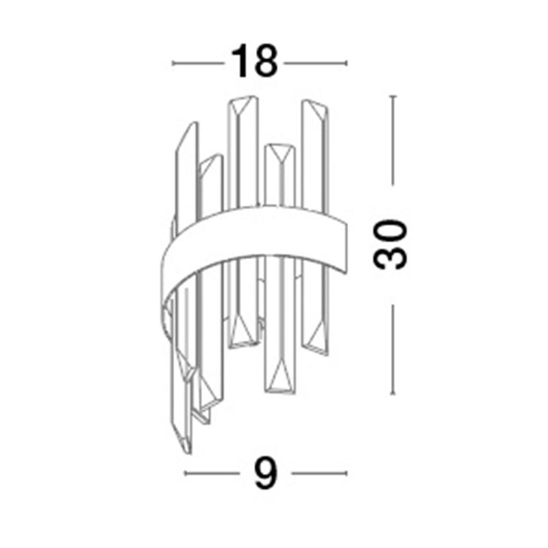 Sieninis šviestuvas CROWN 9695220